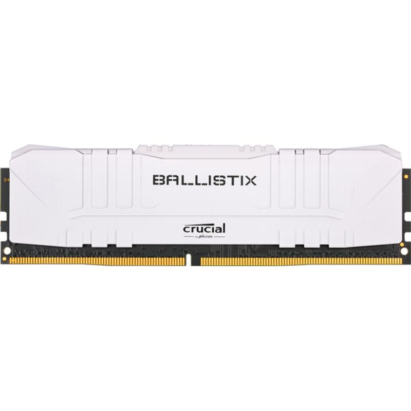 

Модуль памяти Crucial DRAM Ballistix White 16GB DDR4 2666MT/s CL16 Unbuffered DIMM 288 (BL16G26C16U4W)