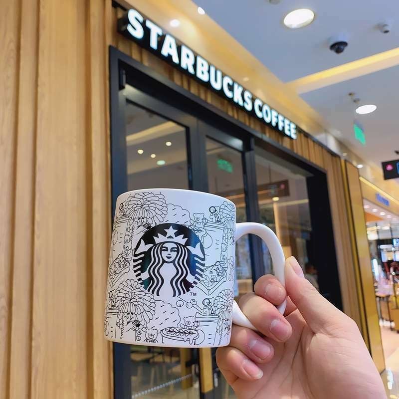 

Керамическая чашка Starbucks граффити мишка
