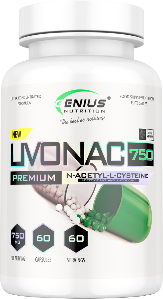 

Витамины и минералы Genius Nutrition Livonac 750 60 капсул (7357028601799)