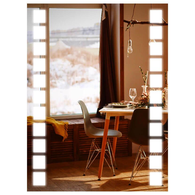 

Зеркало SmartWorld Brasica серия Lite в ванную с подсветкой во весь рост, прямоугольное 150x110x3см. (Lite-Brasica-110x150)