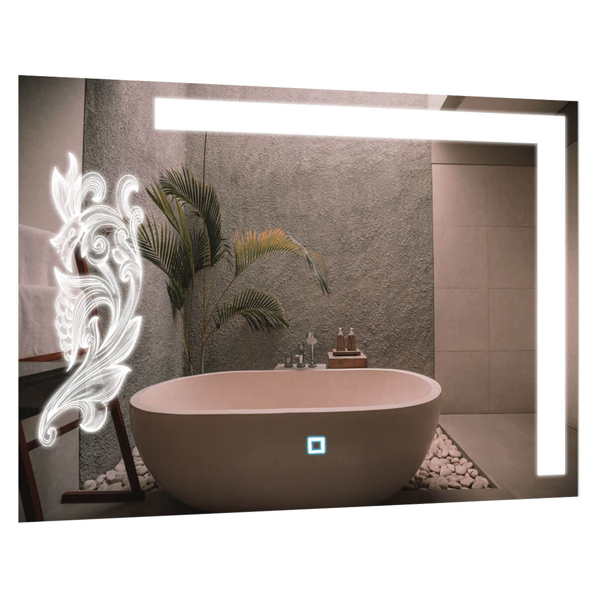 

Зеркало SmartWorld Adagio серия Smart с подсветкой LED прямоугольное 60x50x3см. (Adagio-Smart-60x50)