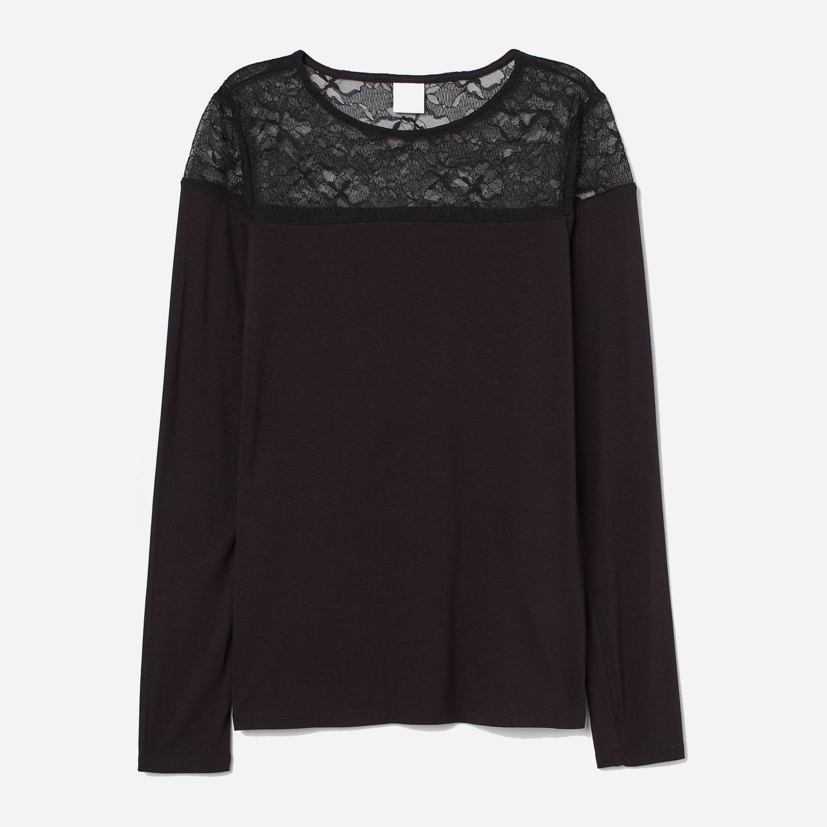 

Лонгслив H&M 7994270 S Черный