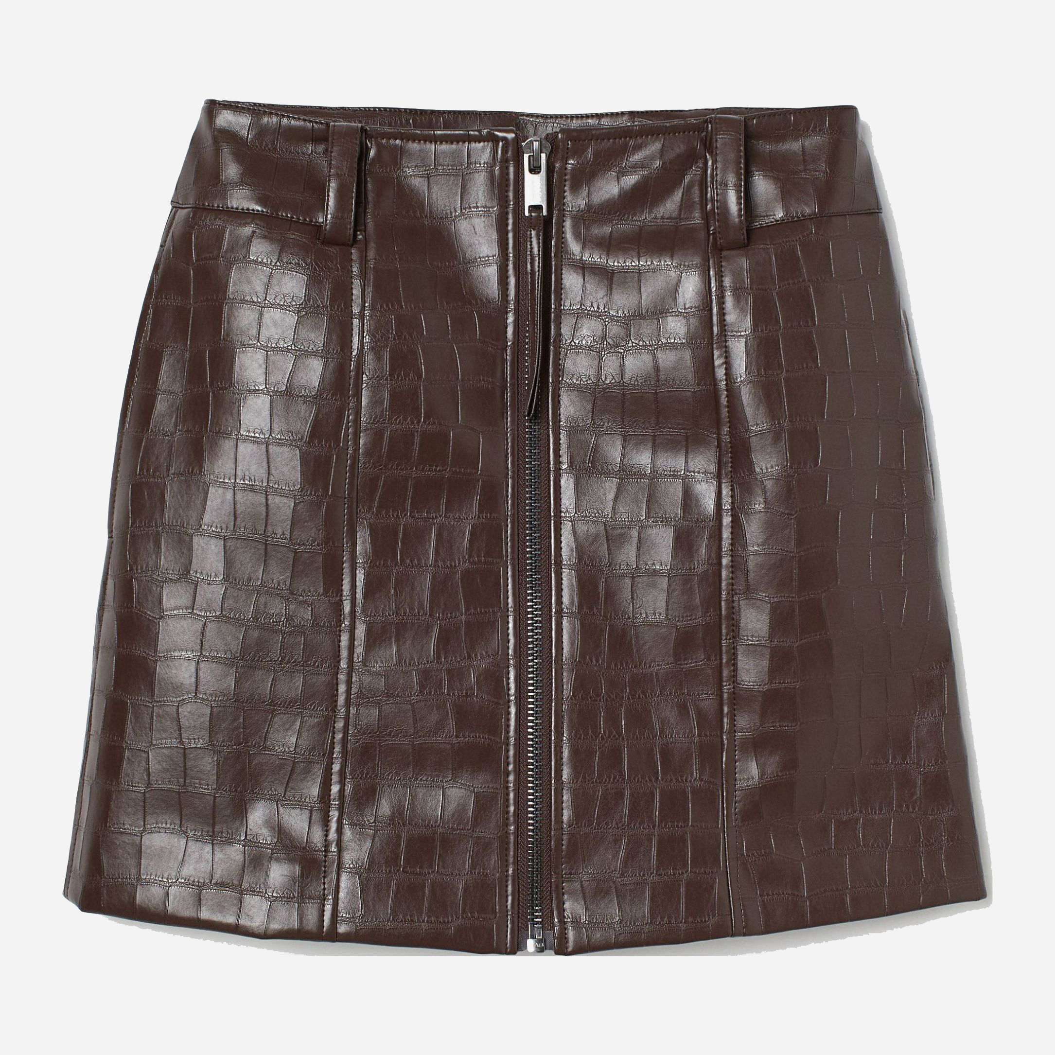 

Юбка из искусственной кожи H&M 9282282 38 Коричневая