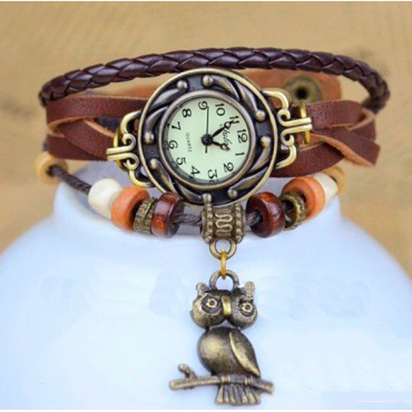 

Женские часы CL Owl Brown