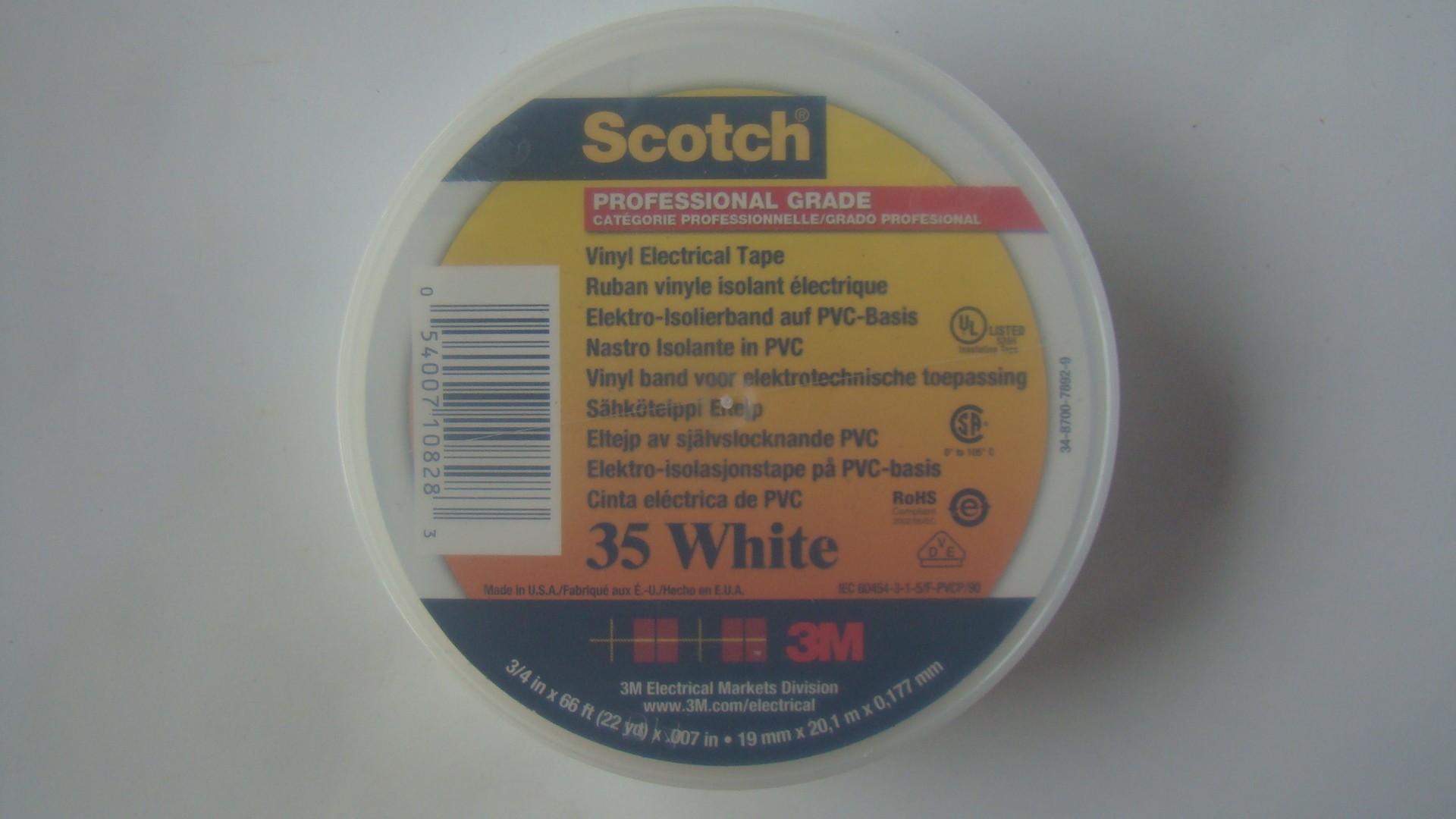 

Изолента 3M Scotch 35 White 19 ммх20 м
