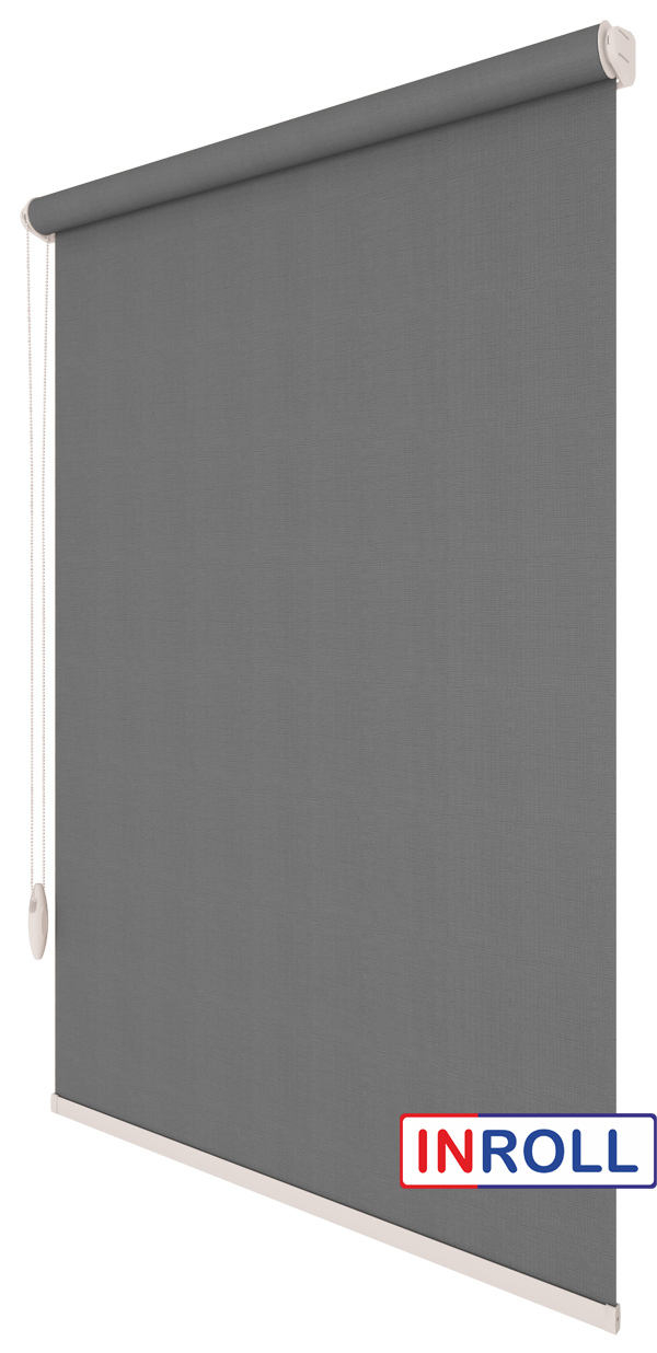 

Ролета тканевая INROLL Есо-Standart 175х185 см Camila Темно-серый A647