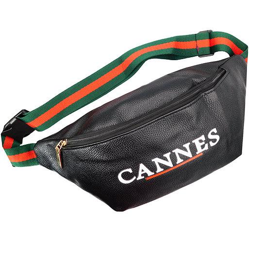 

Сумка на пояс из кожзама Cannes 8713 (37х17х9)