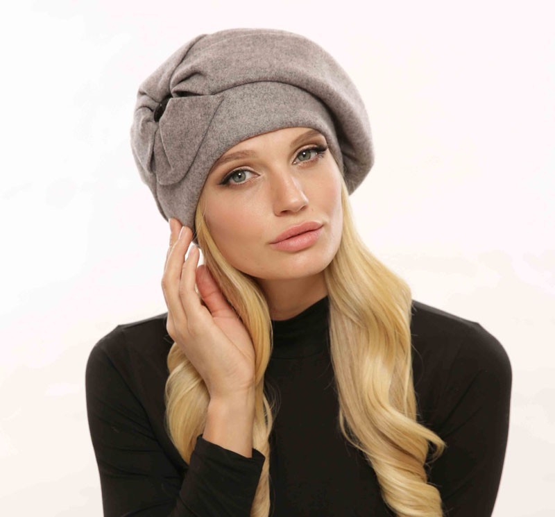 

Женский берет CR-30177-GRY one size серый