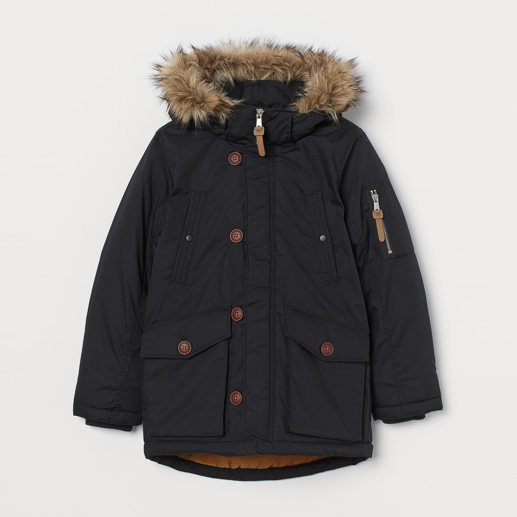 

Куртка-парка H&M 709-8420692 152 см Черная