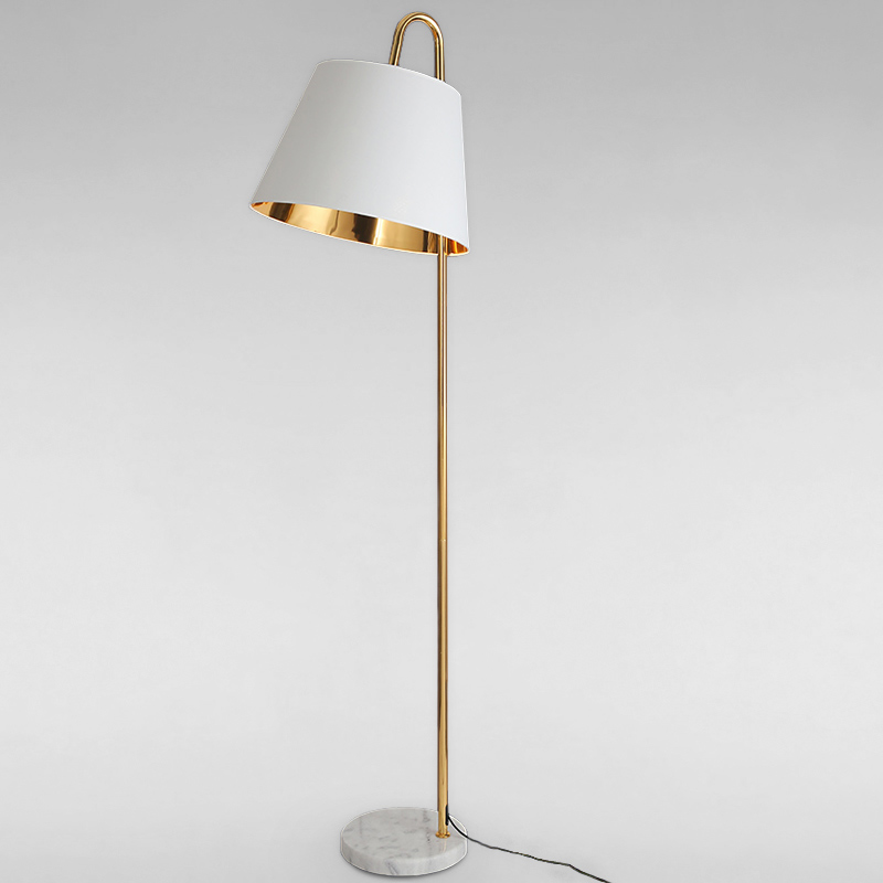 

Торшер Light House LS-16261 WH білий + золото з абажуром