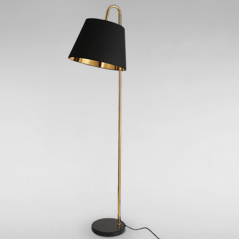 

Торшер Light House LS-16261 BK чорний + золото з абажуром