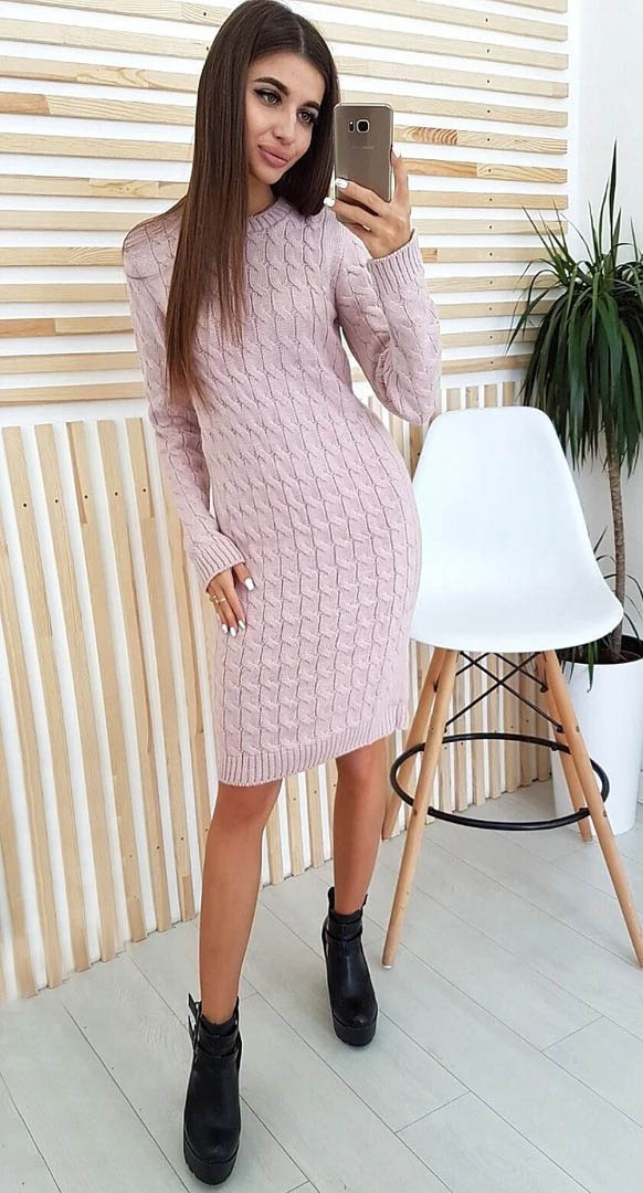 

Fashions • Платье женское вязаное Vishnya Fashions  светло-розовый (2836-нс, Fashions • Платье женское вязаное Vishnya Fashions 42-48 светло-розовый (2836-нс)