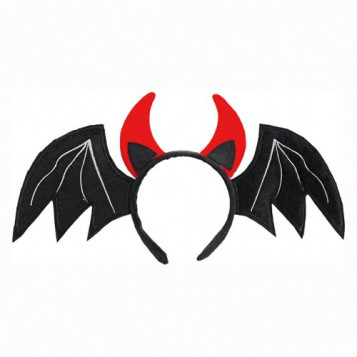 

Рожки с крыльями на обруче Halloween 18-73