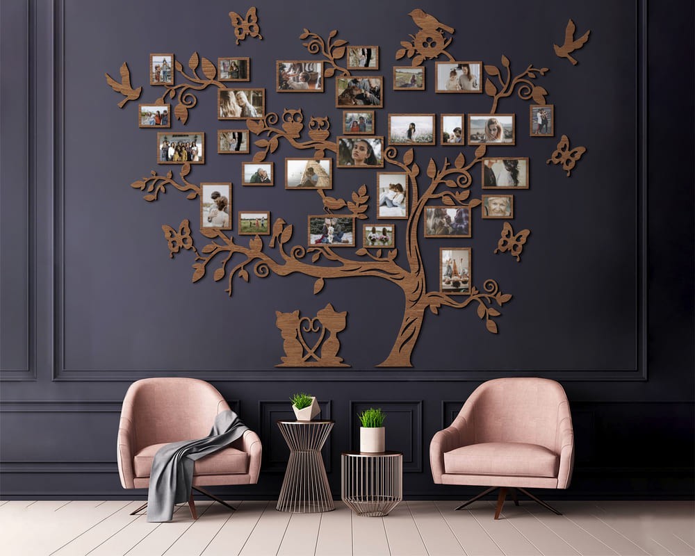 

Семейное дерево для фотографий 28 рамок LikeWood Big Family 310х230 см Светлый орех