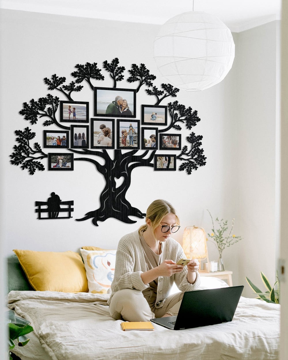 

Семейное дерево для фотографий 11 рамок LikeWood Happy Family L 200 × 175 см Черный