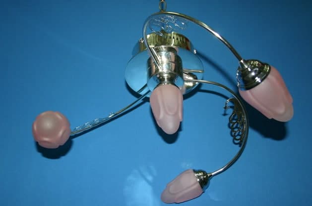 

Люстра с плафонами Ray L685/3+1 [SL+PK] (AN003323)