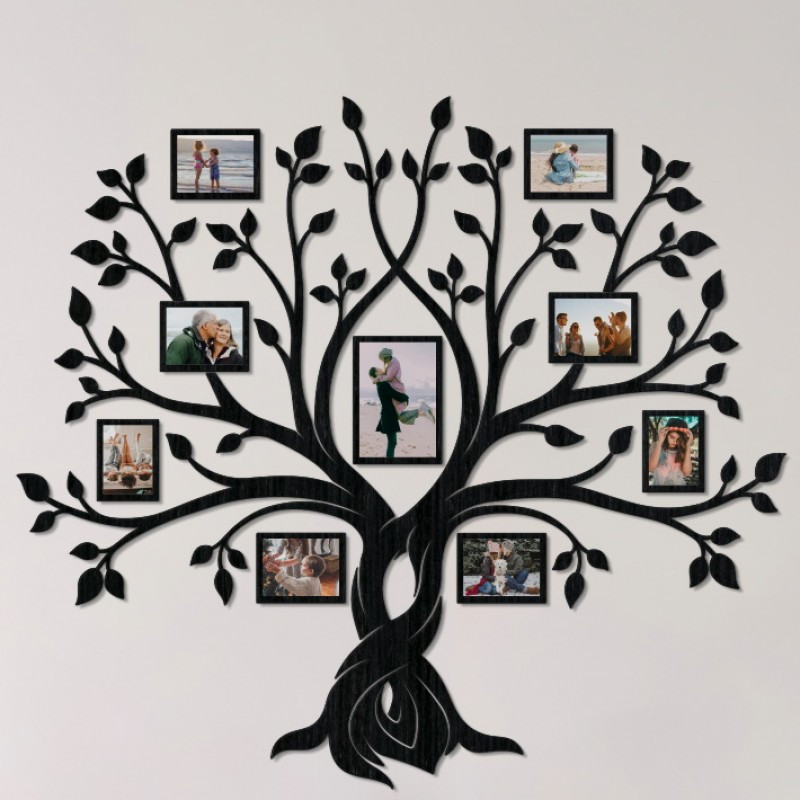 

Семейное дерево для фотографий 9 рамок LikeWood Family Forever M 150 × 135 см Черный