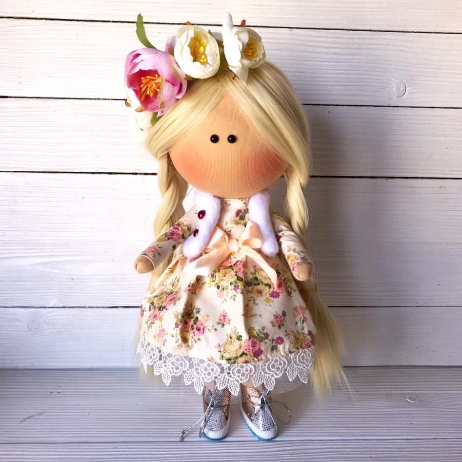 

Интерьерная текстильная кукла игрушка ручной работы Тильда Лилиана Hand Made One