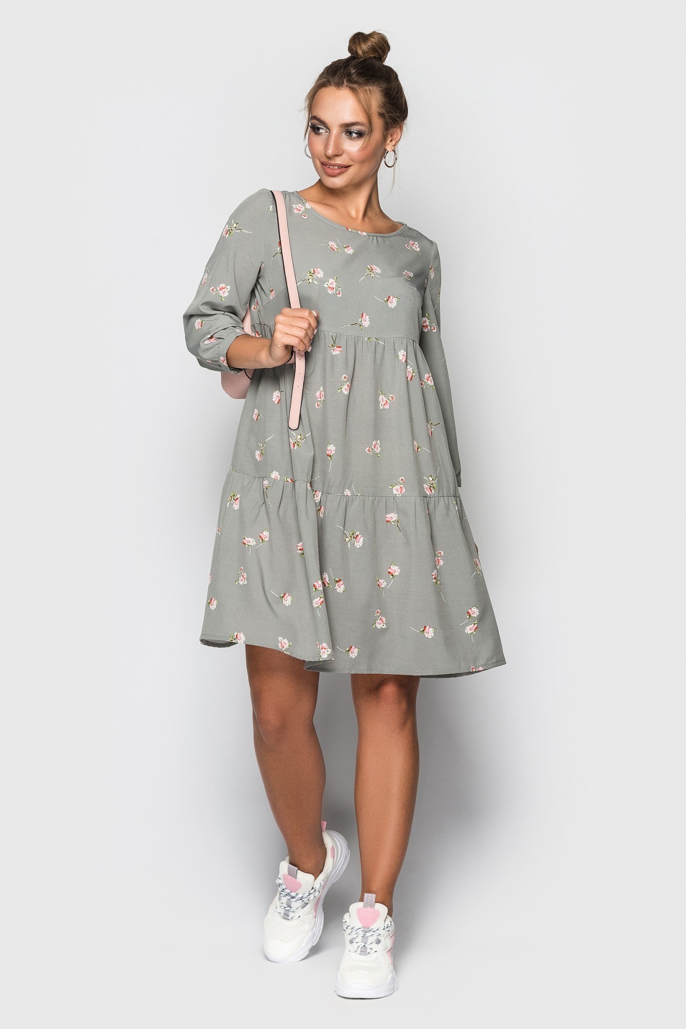 

Платье Narodnyy Butik Тюльпан -2  Серое 111-74, Платье Narodnyy Butik Тюльпан -2 42 Серое 111-74