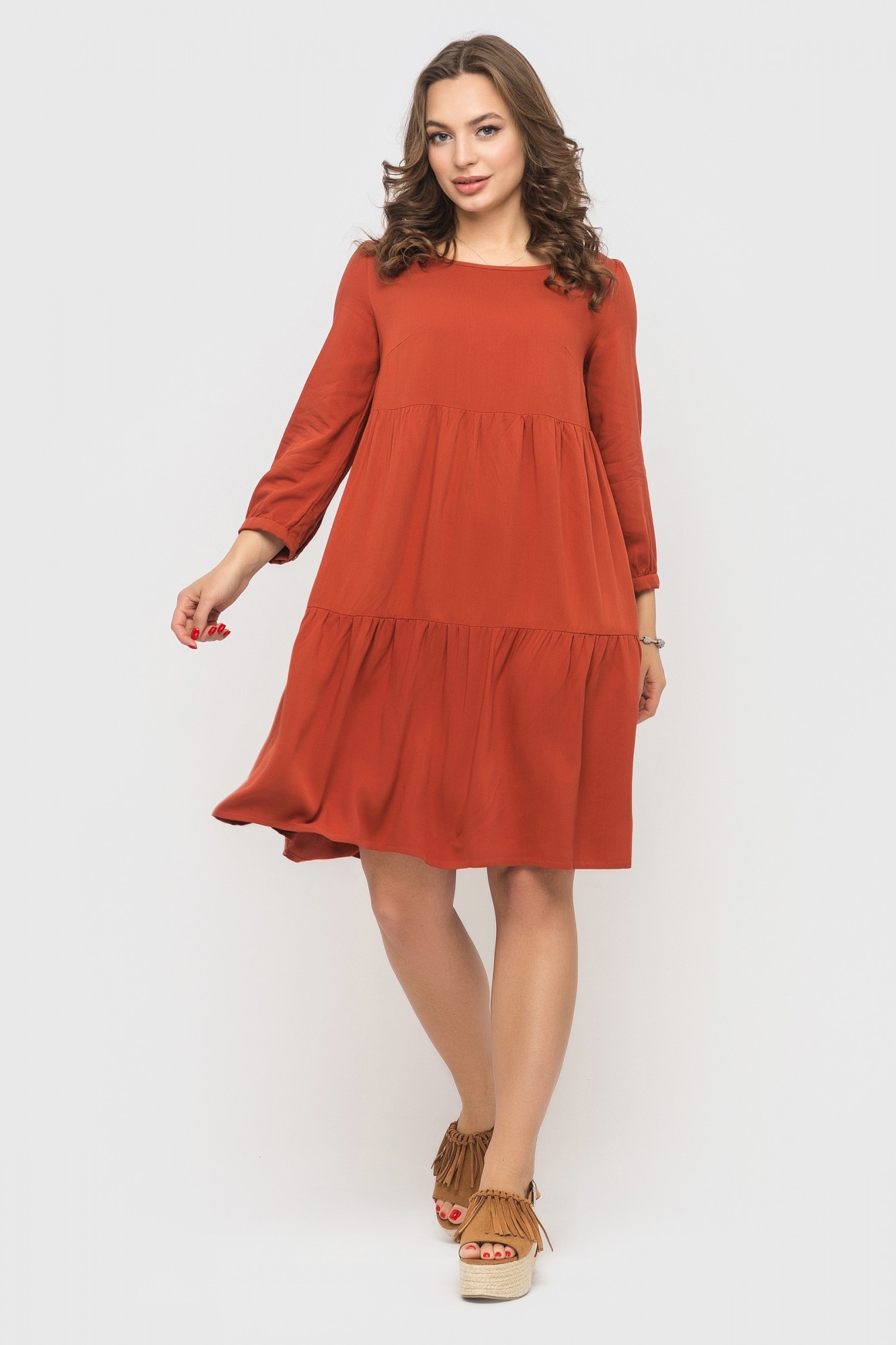 

Платье Narodnyy Butik Тюльпан -2  Охровое 111-05, Платье Narodnyy Butik Тюльпан -2 48 Охровое 111-05