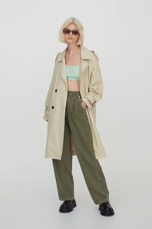 

Двубортный тренч Pull & Bear 4751/305/712, Двубортный тренч Pull & Bear 4751/305/712 M
