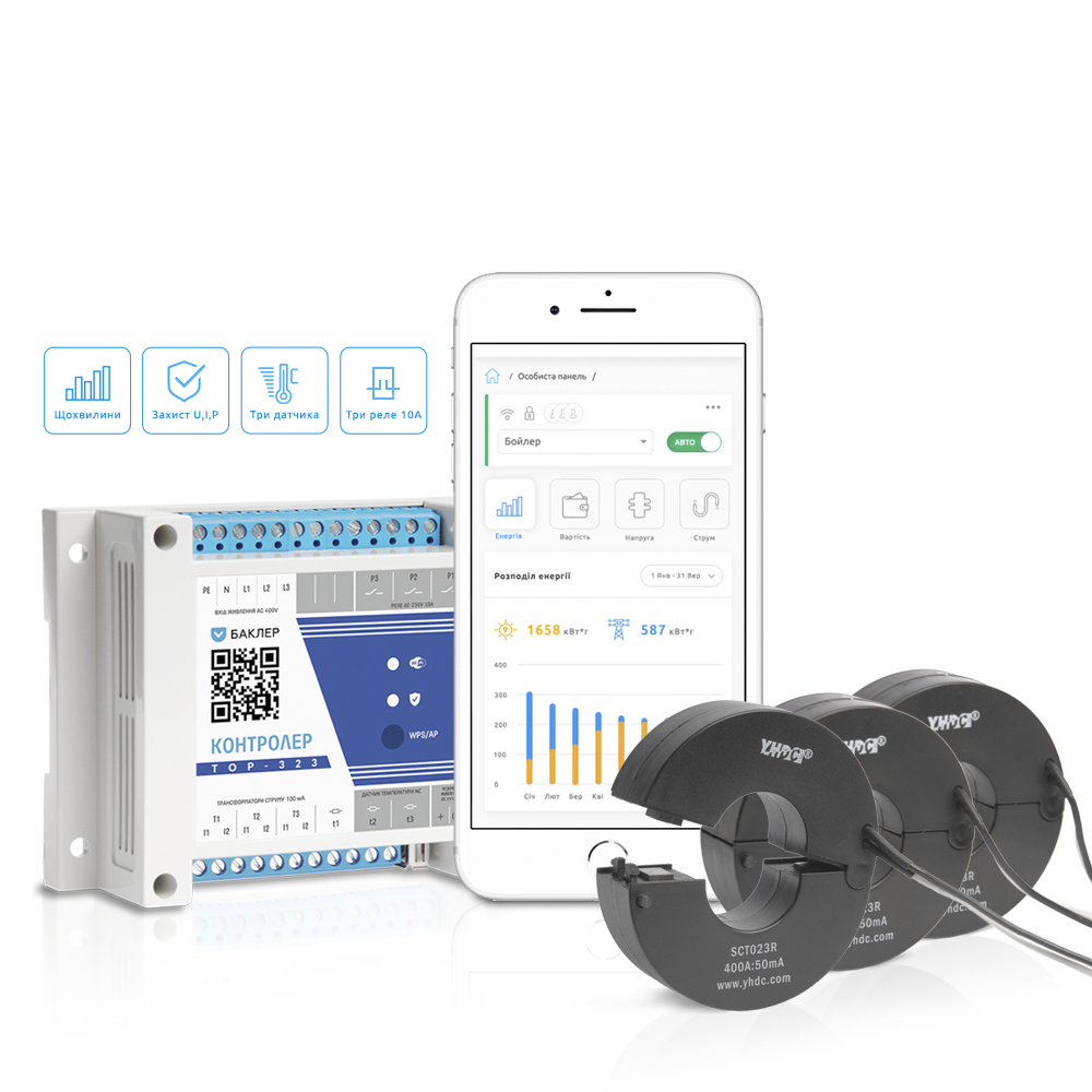 

WiFi моніторинг енергії Баклер EW-023-280 280 кВт