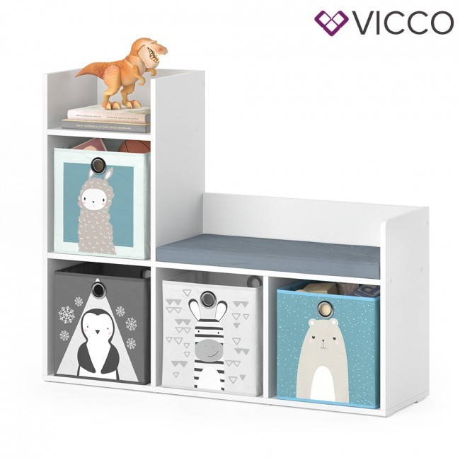 

Шкафчик-скамейка Vicco Luigi, 107x88,5 белая