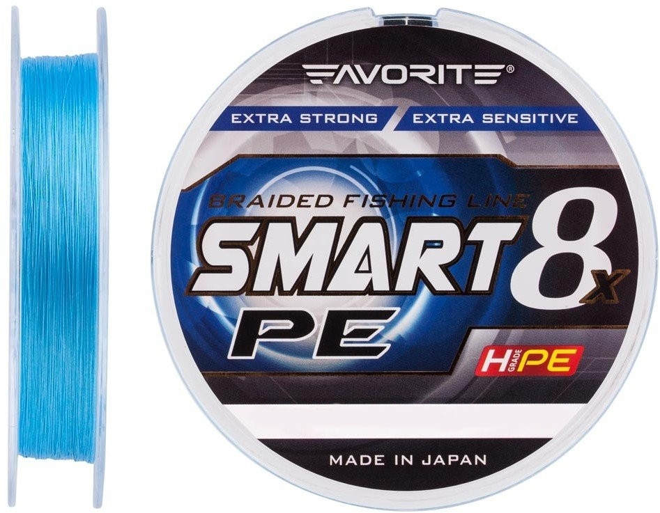 

Шнур Favorite Smart PE Sky Blue 8x 150m #1.0/0.171mm 12lb/8.7kg