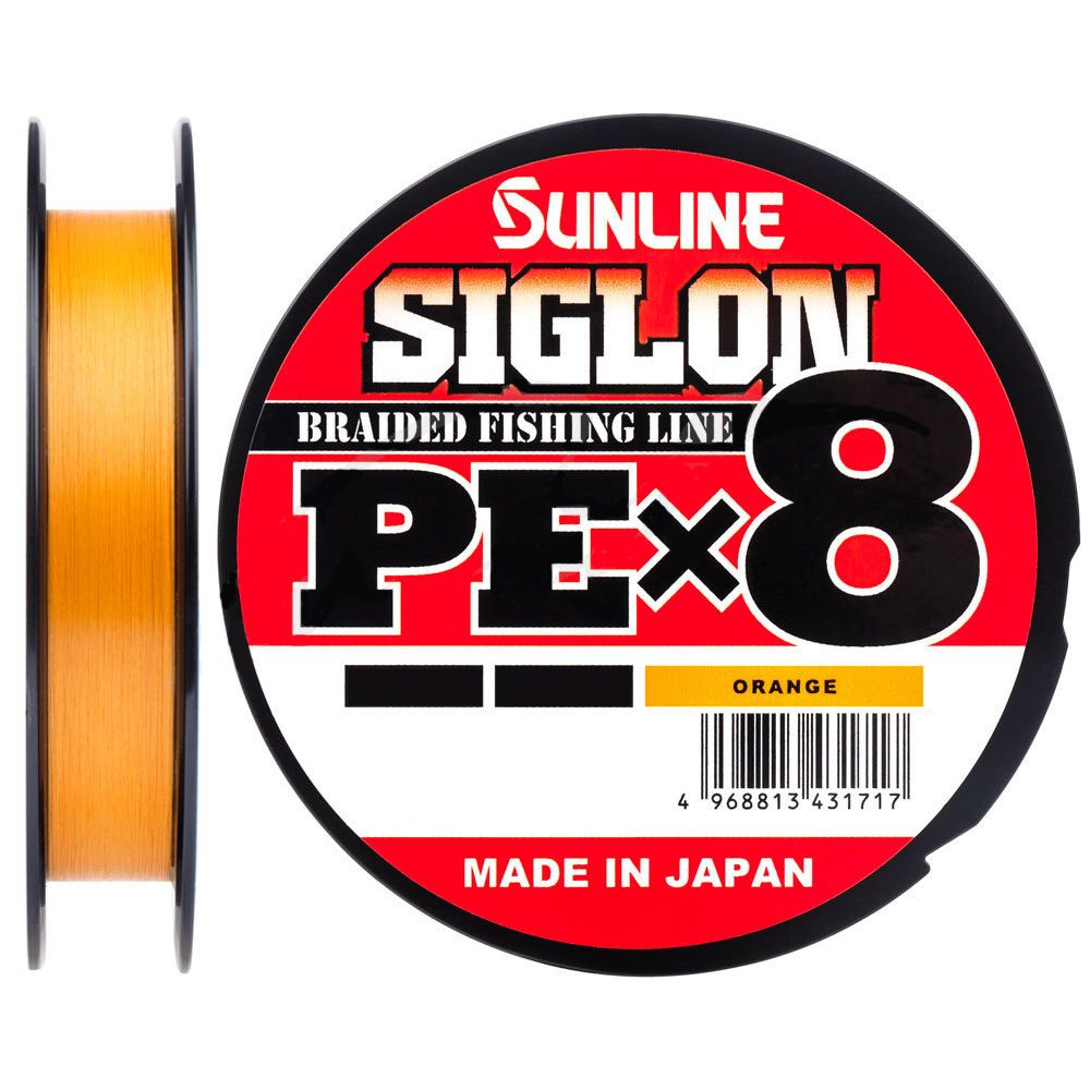 

Шнур Sunline Siglon PE х8 150m оранжевый #0.3/0.094mm 5lb/2.1kg