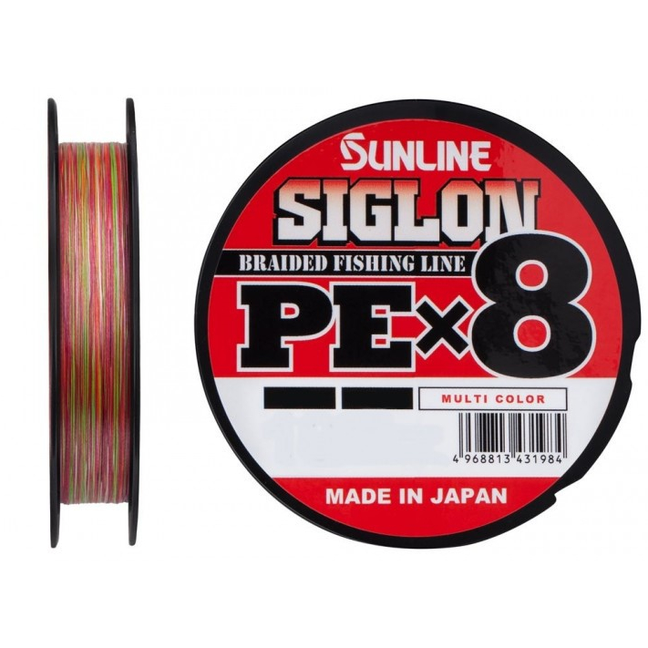 

Шнур Sunline Siglon PE X8 150m мультиколор #1.5/0.209mm 25lb/11.0kg