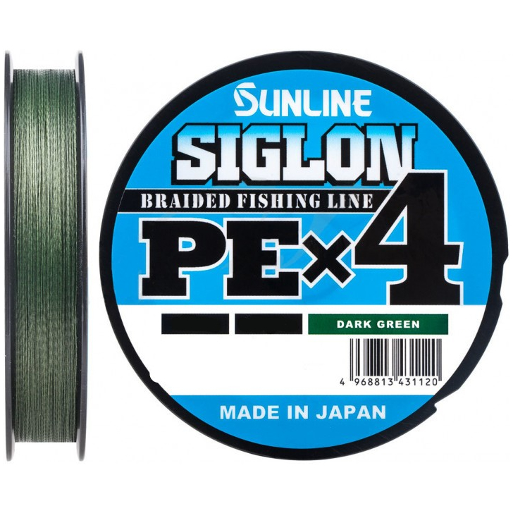 

Шнур Sunline Siglon PE х4 300m темн-зеленый #1.5/0.209mm 25lb/11.0kg