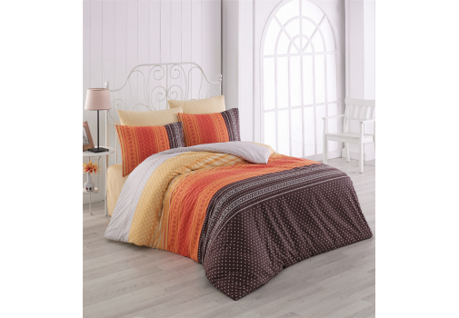 

Постельное бельё Majoli Summer v2 Oranj 200x220 Оранжевый