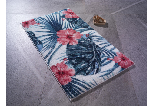 

Коврик для ванной Confetti Hibiscus Mercan 57*100 Разноцветный