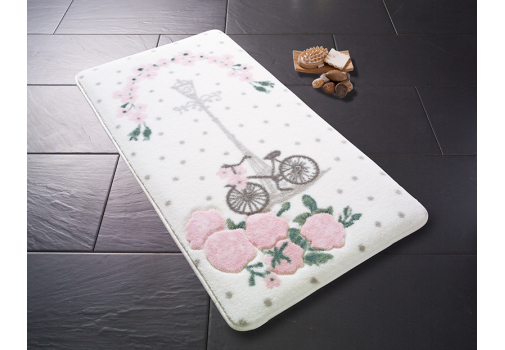 

Коврик для ванной Confetti Vintage Bike Pink 57*100 Разноцветный