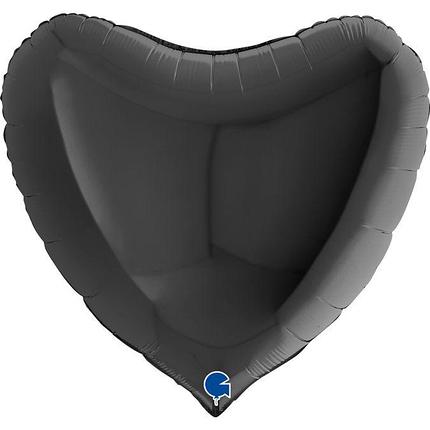 

Сердце 36 "GRABO-ГР Металлик черный (УП) 61640
