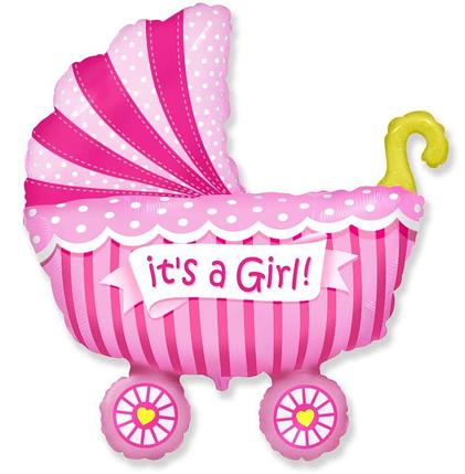 

Фигура FLEXMETAL-ФМ Коляска It's a Girl розовая (УП)