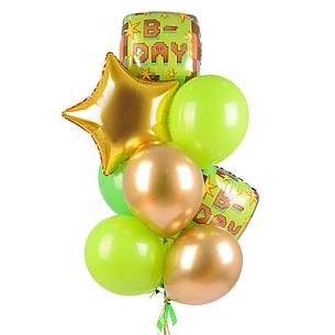 

Связка воздушных шаров с квадратами майнкрафт "B-DAY"
