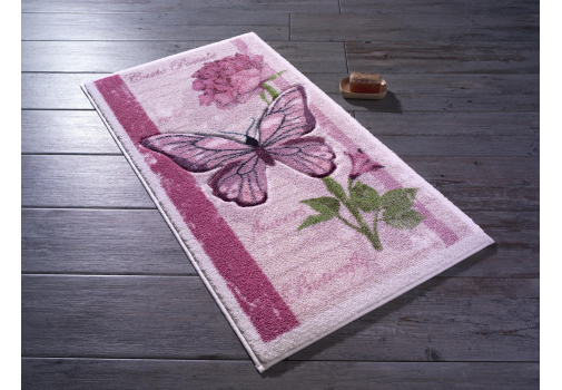 

Коврик для ванной Confetti Carte postale pembe 80*140 Разноцветный