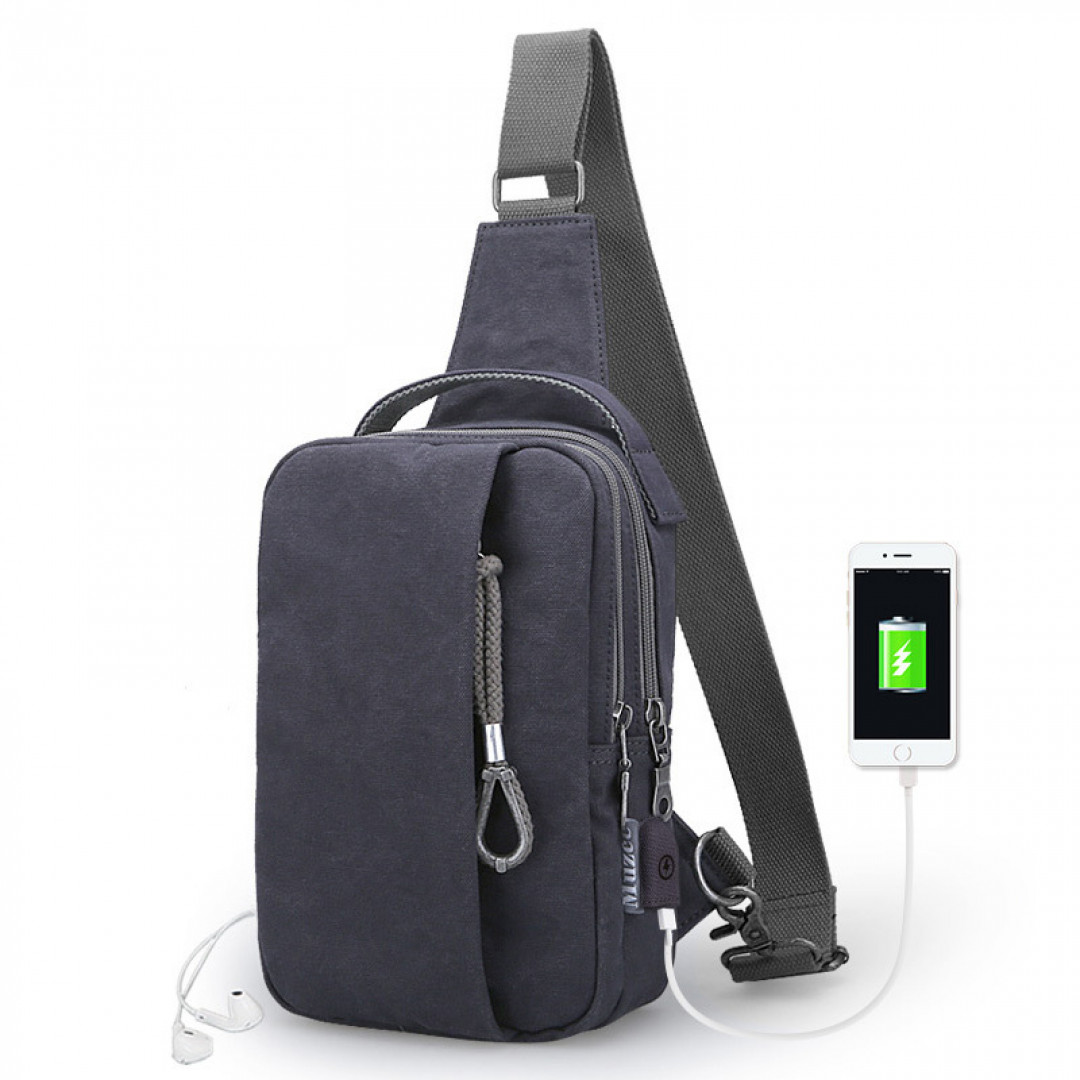 

Сумка с одной лямкой Muzee ME076U USB-Dark blue