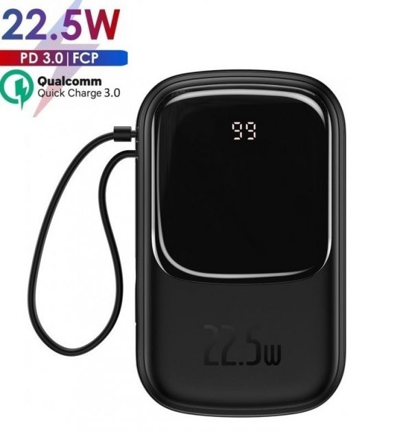 

Павербанк Baseus Display 20000 mAh 22.5W + кабель Type-C black