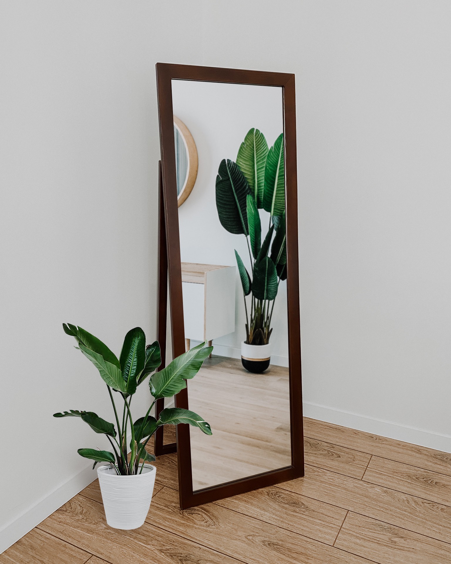 

Зеркало напольное в деревянной раме HomeDeco темно-коричневое 170х40