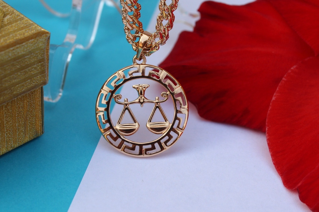 

Кулон зодиак Xuping Jewelry весы 2.5 см золотистый