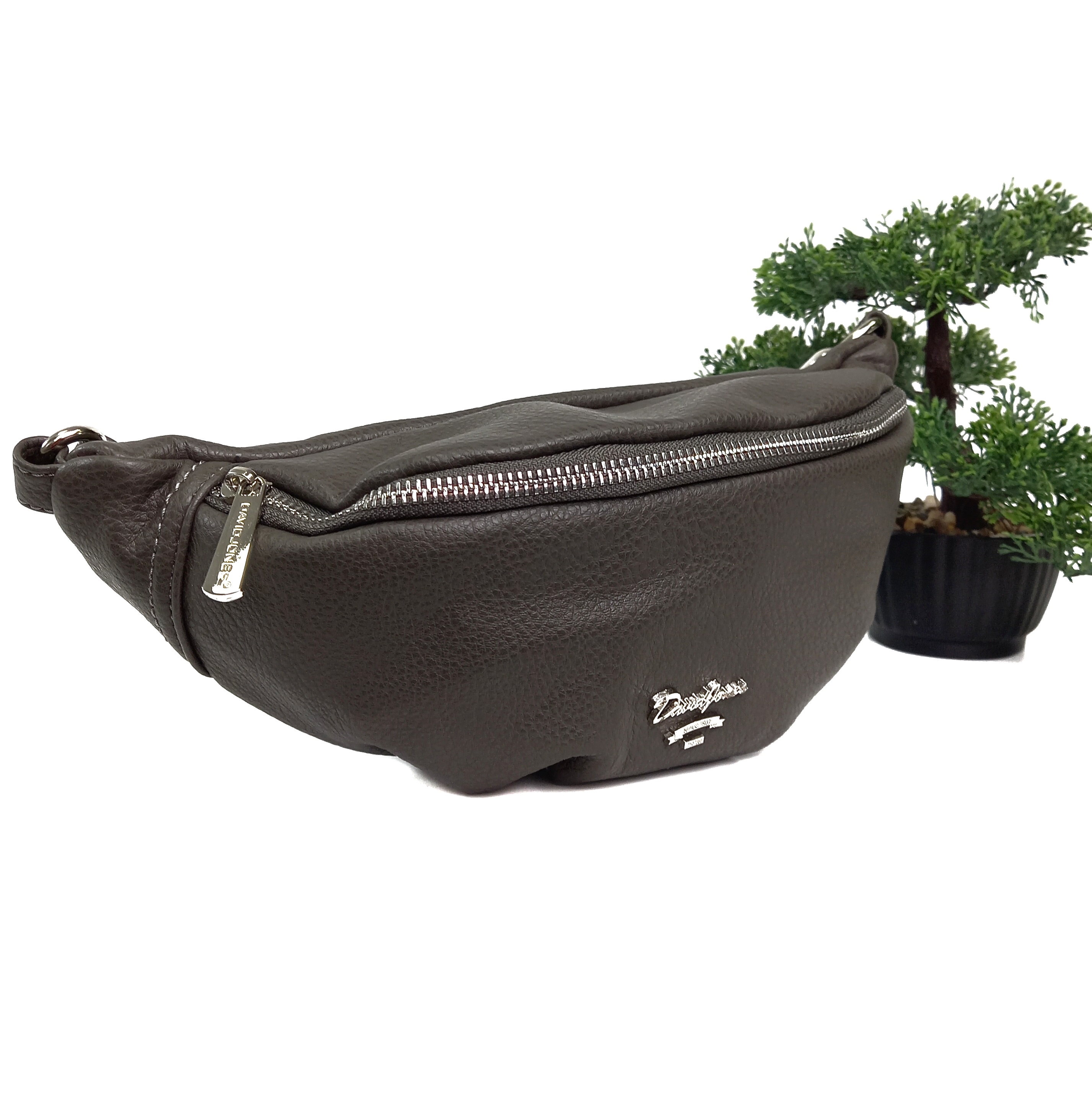 

Женская сумка на пояс David Jones серый CM5314T dark grey