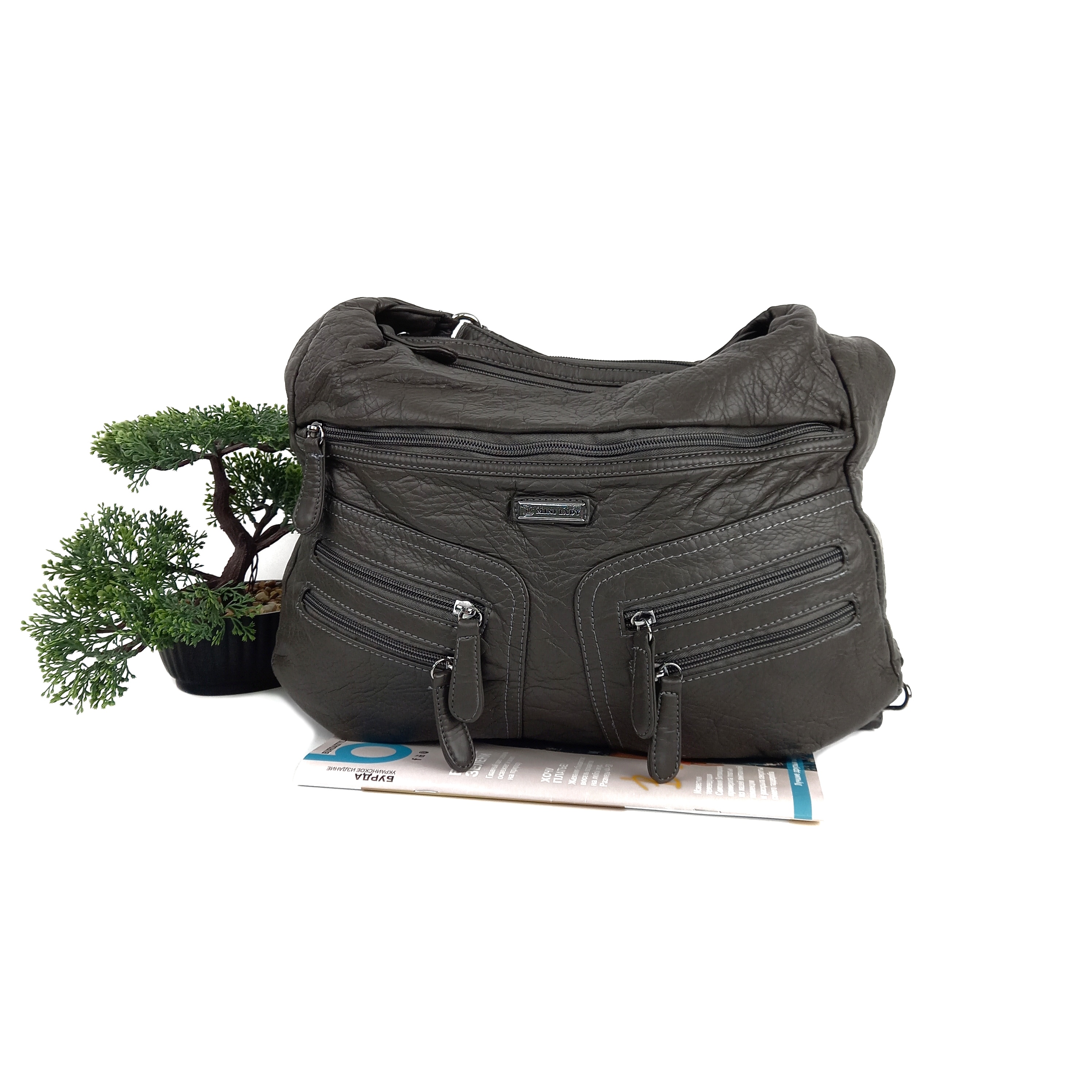 

Сумка женская 2в1 EteralSmile серая S1664 gray