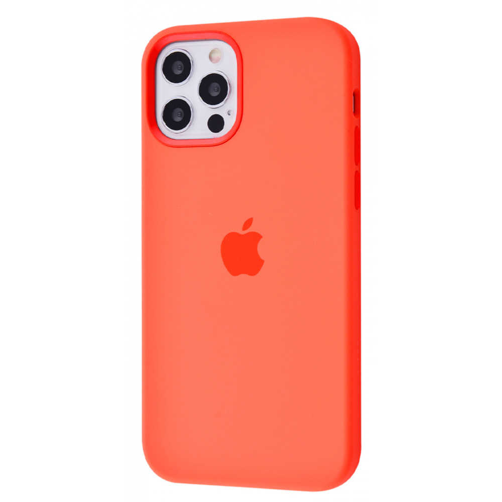 

Чехол Silicone Case with MagSafe для iPhone 12 Pro Max electric orange