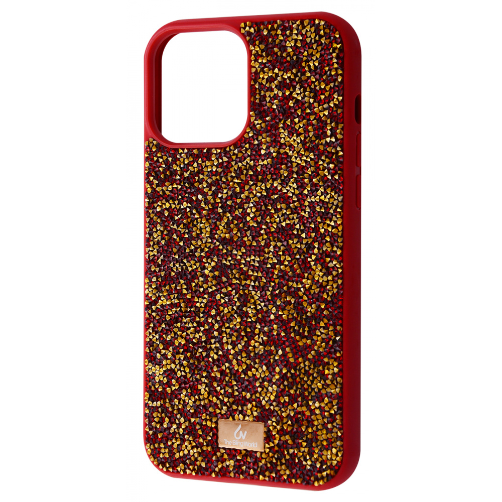 

Чехол Bling World ROCK DIAMOND для iPhone 13 Pro Max red