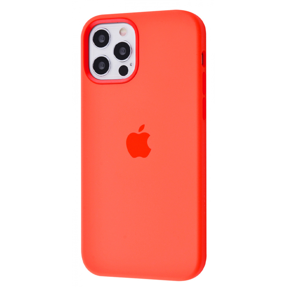 

Чехол Silicone Case with MagSafe для iPhone 12/12 Pro electric orange
