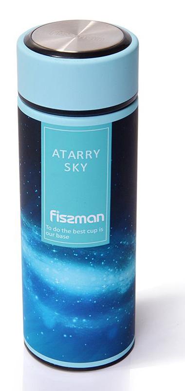 

Термос Fissman Milky Way 350мл из нержавеющей стали, голубой