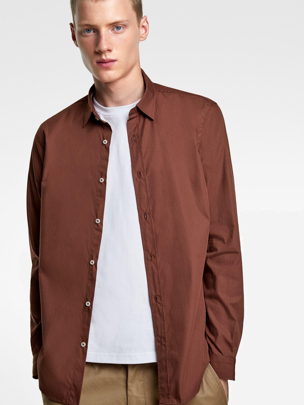 

Рубашка Zara XAZ240025WLJX M Коричневая