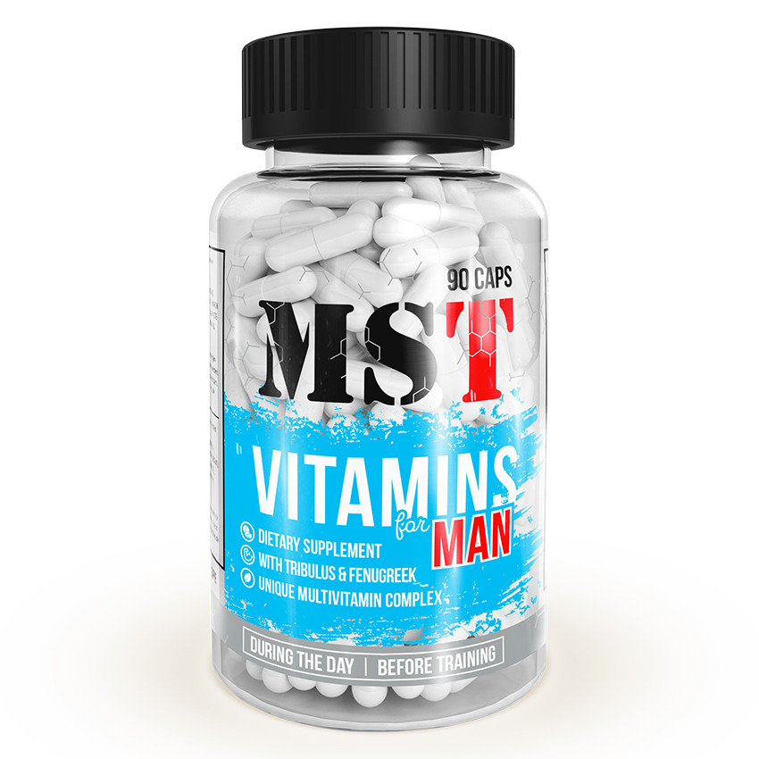 

Витаминно-минеральный комплекс MST Nutrition Vitamins for Man 90 капсул (333285)